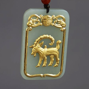 大角羊玉挂坠